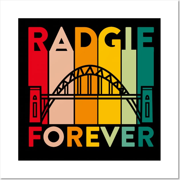 Radgie Forever | Newcastle Geordie Toon Army Vintage Sunset Wall Art by Rixta Tees